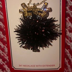 Way To Celebrate Tinsel Reindeer Necklace